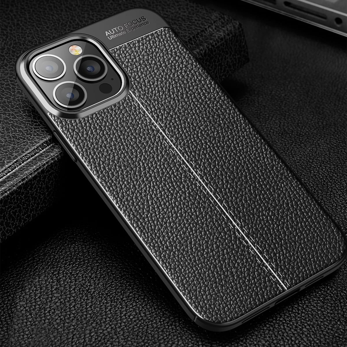 Leather Texture Silicone Case for iPhone