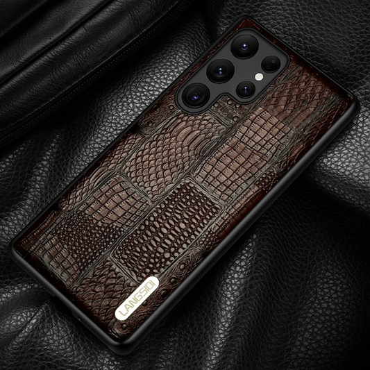Genuine Leather Retro Case For Samsung Galaxy