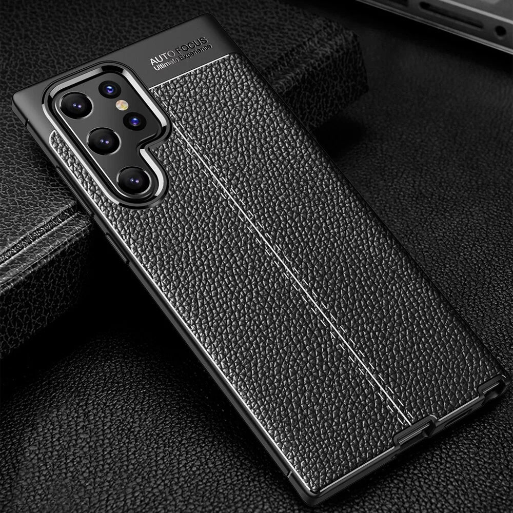 Leather Texture Silicone Case for Samsung Galaxy