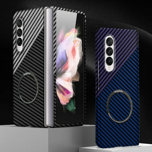 Ultra-thin Carbon Fiber Texture Magnetic Case for Samsung Galaxy Z Fold