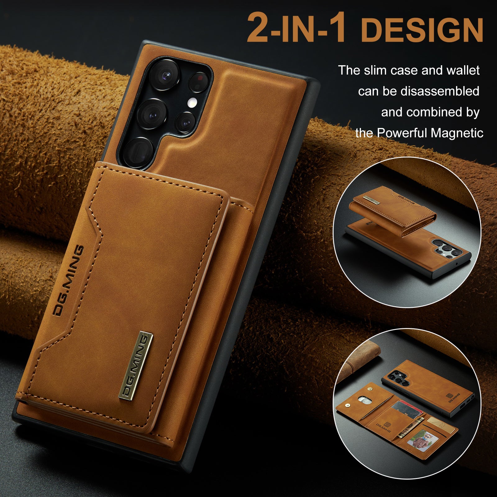 DG.MING Samsung Galaxy A32 5G Magnetic Detachable Leather