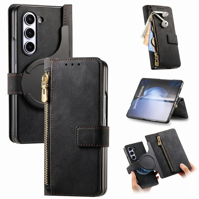 RFID 2-in-1 Detachable Wallet Magnetic Case  for Samsung Galaxy Fold