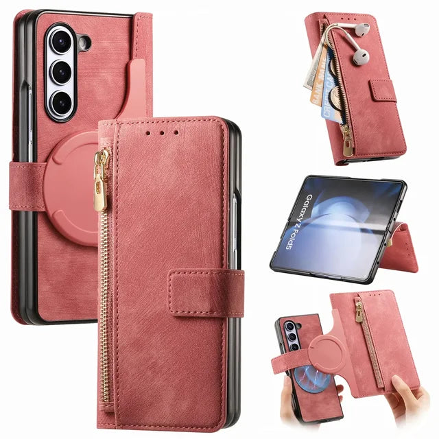 RFID 2-in-1 Detachable Wallet Magnetic Case  for Samsung Galaxy Fold