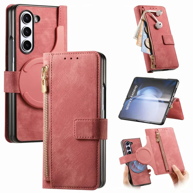 RFID 2-in-1 Detachable Wallet Magnetic Case for Samsung Galaxy Fold