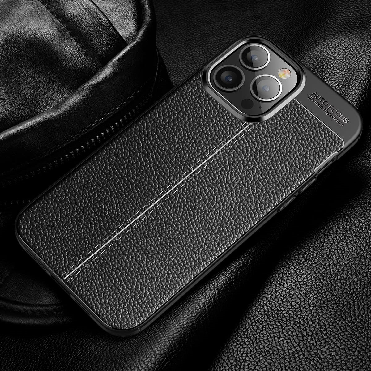Leather Texture Silicone Case for iPhone
