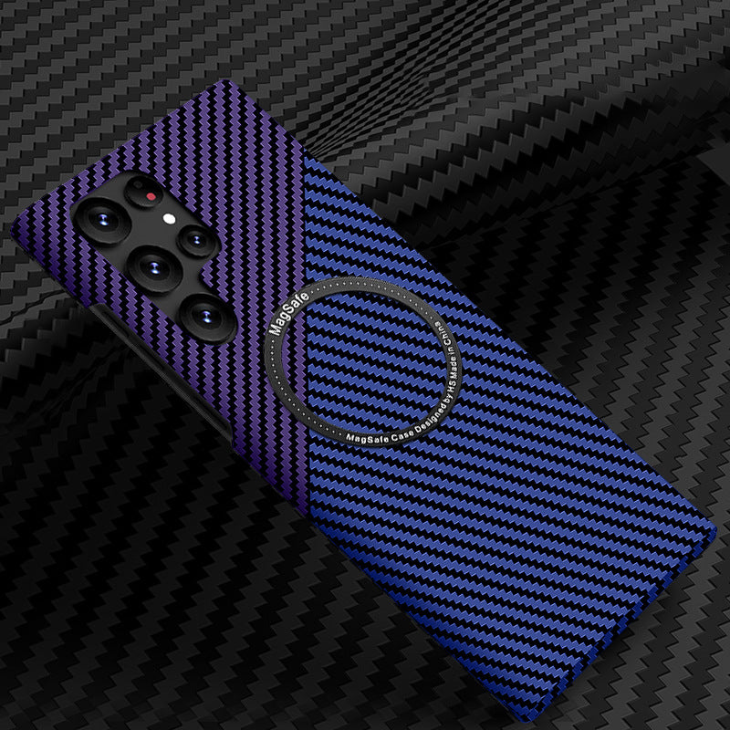 Ultra-thin Carbon Fiber Texture Magnetic Case for Samsung Galaxy
