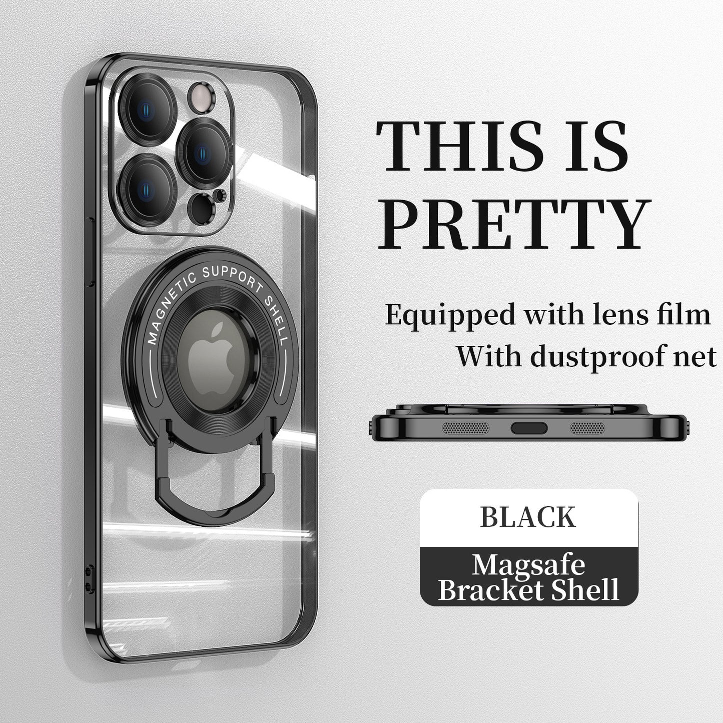 Luxury Plating Magnetic Kickstand Case for iPhone