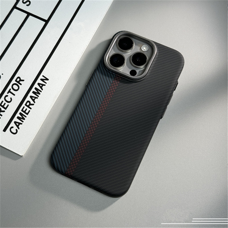 Hit Color Carbon Fiber Texture Magetic Case for iPhone