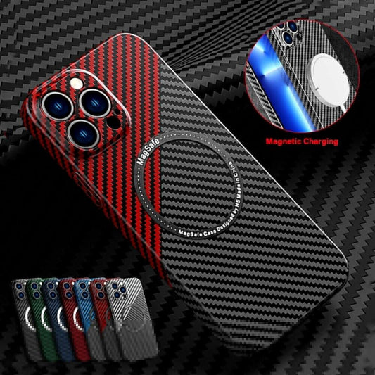 Ultra-thin Carbon Fiber Texture Magnetic Case for iPhone