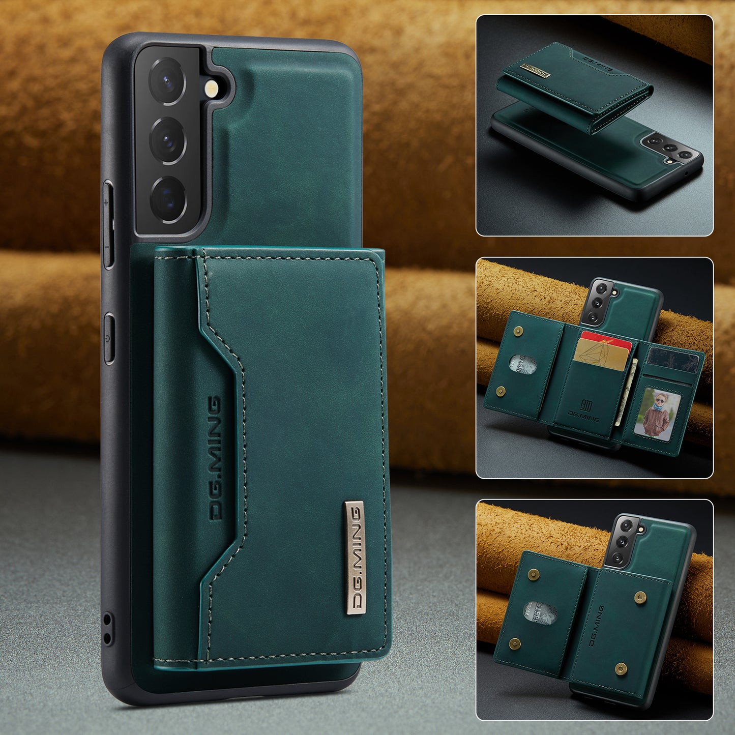 2 in 1 Detachable Leather Wallet Case For Samsung Galaxy