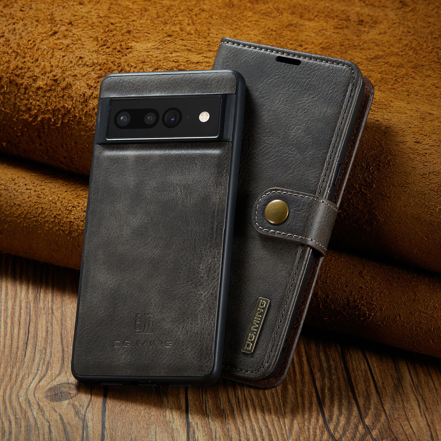 2 in 1 Detachable Flip Leather Case For Google Pixel