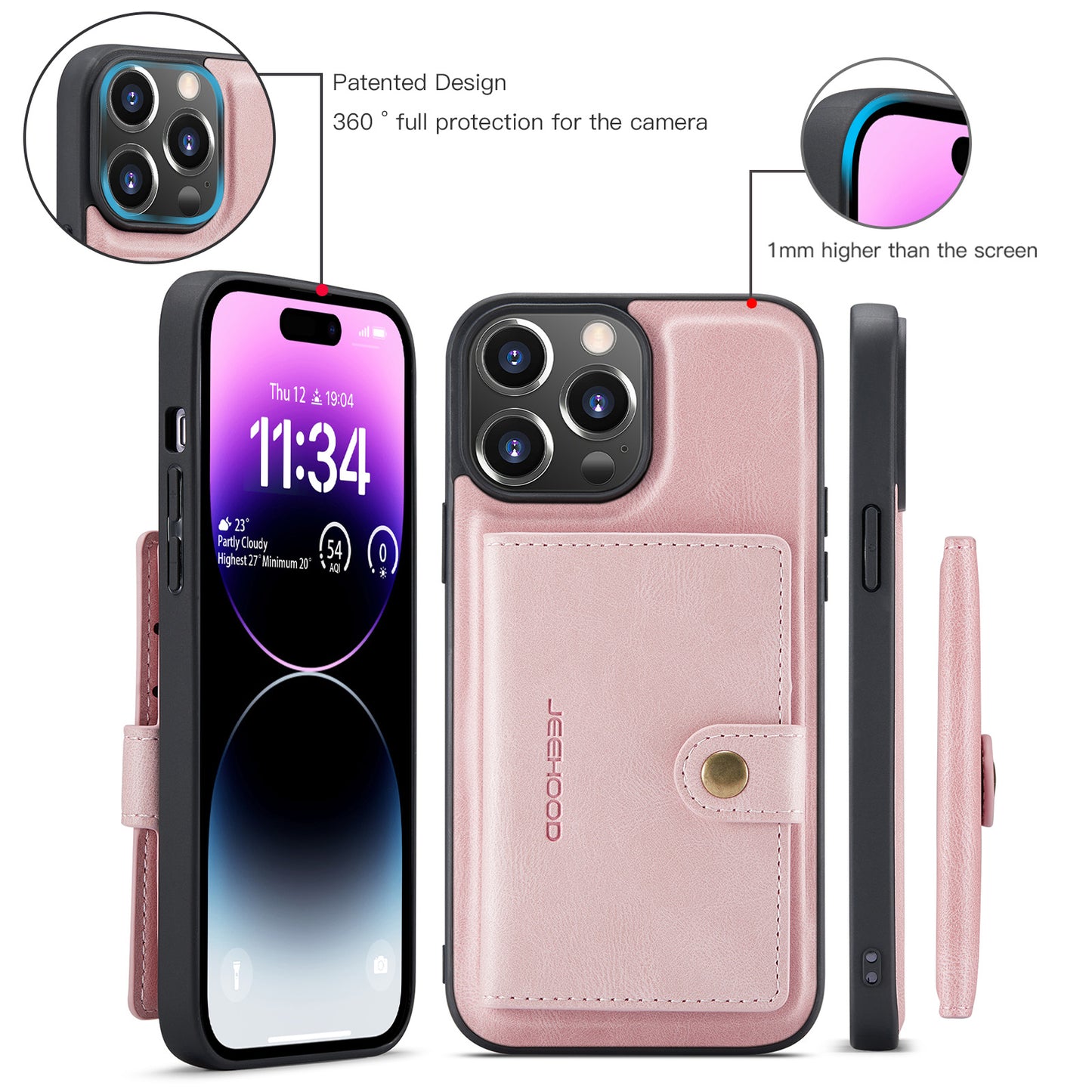 2 in 1 Magnetic Wallet Case For iPhone