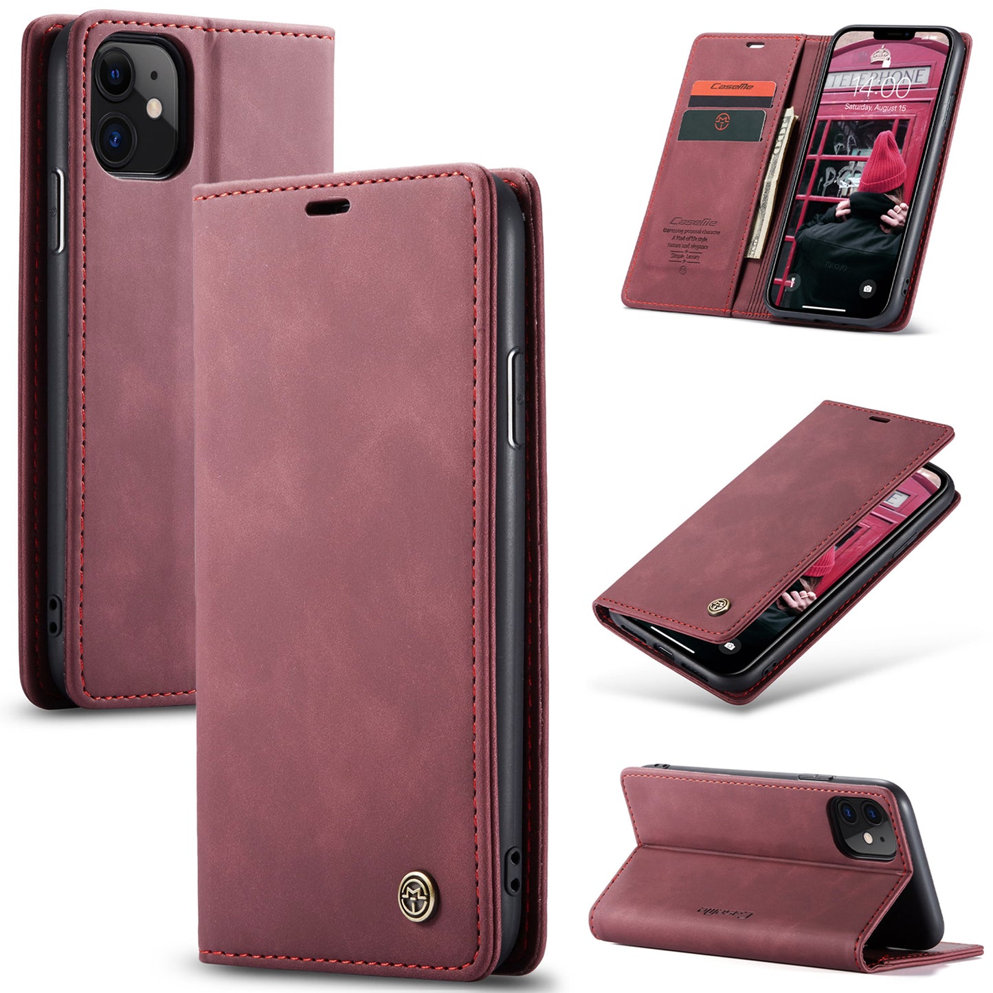 Multi-Function Retro Wallet Case for iPhone