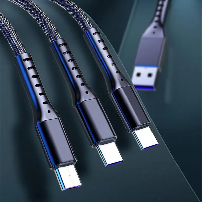 3-in-1 Fast Charging 5A Phone Cable
