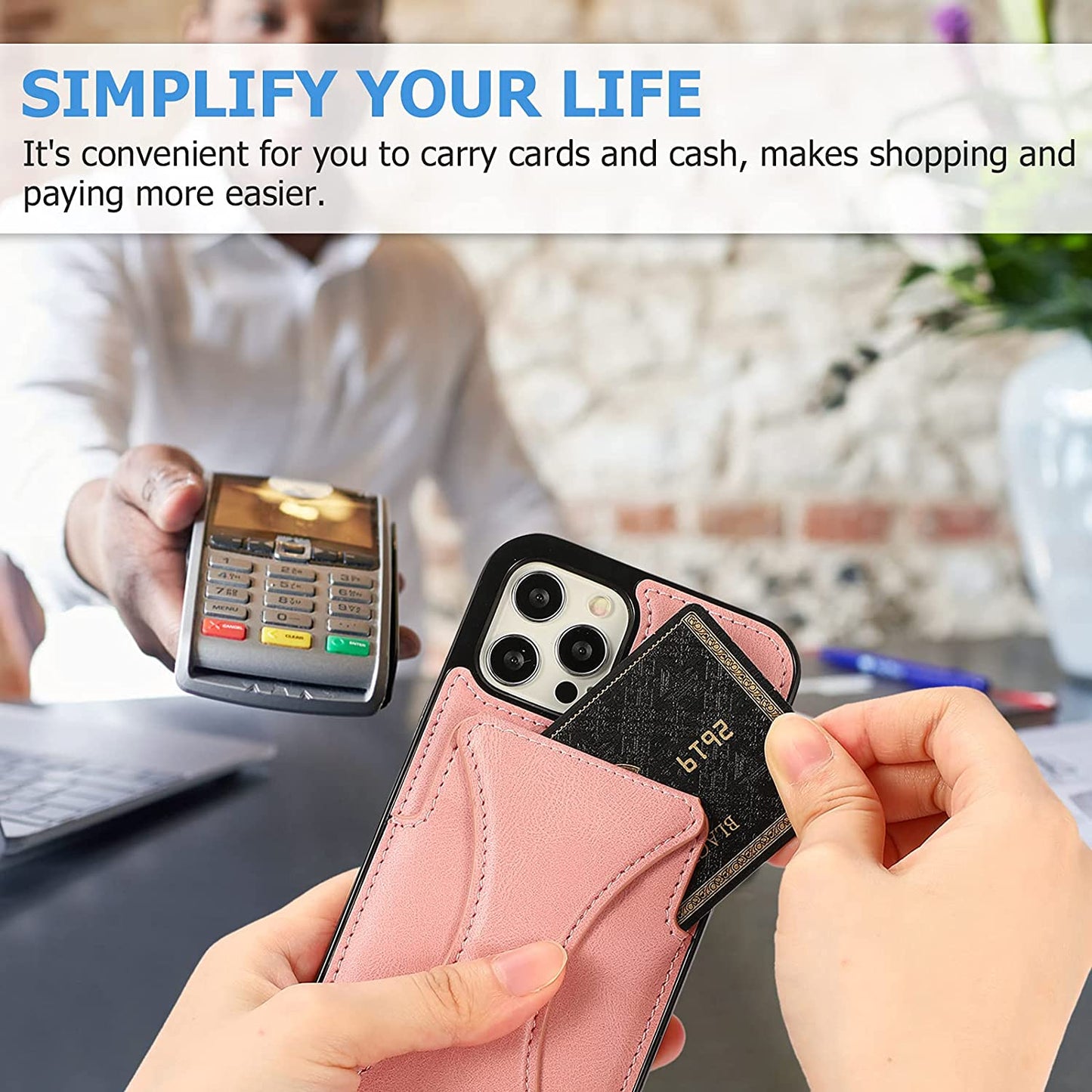 Luxury Card Holder Metal Magnetic Case For iPhone