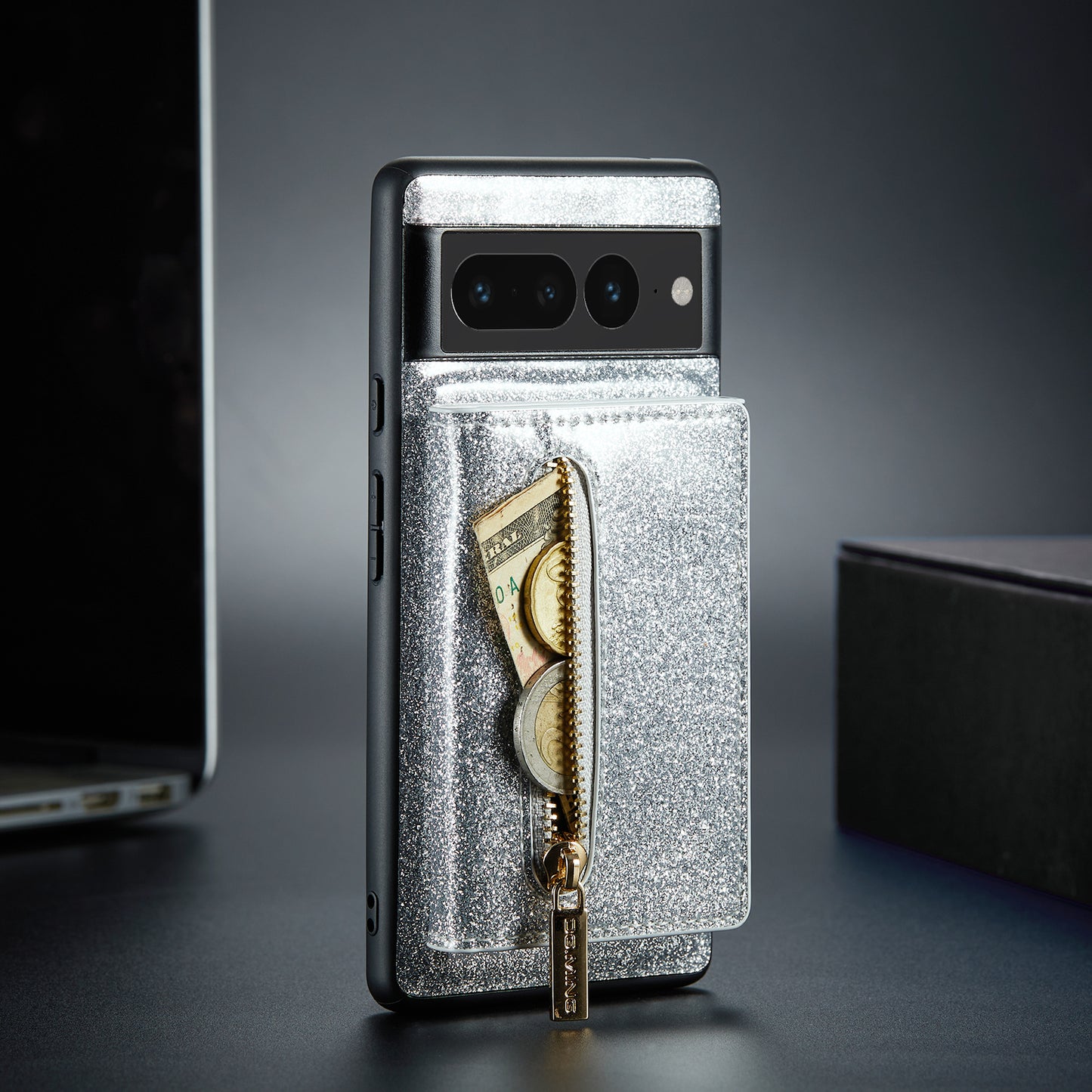 Glitter Leather Magnetic Wallet Case for Google Pixel