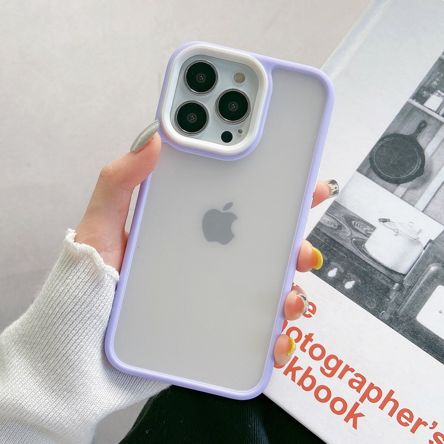 Candy Color Frame Transparent Case For iPhone