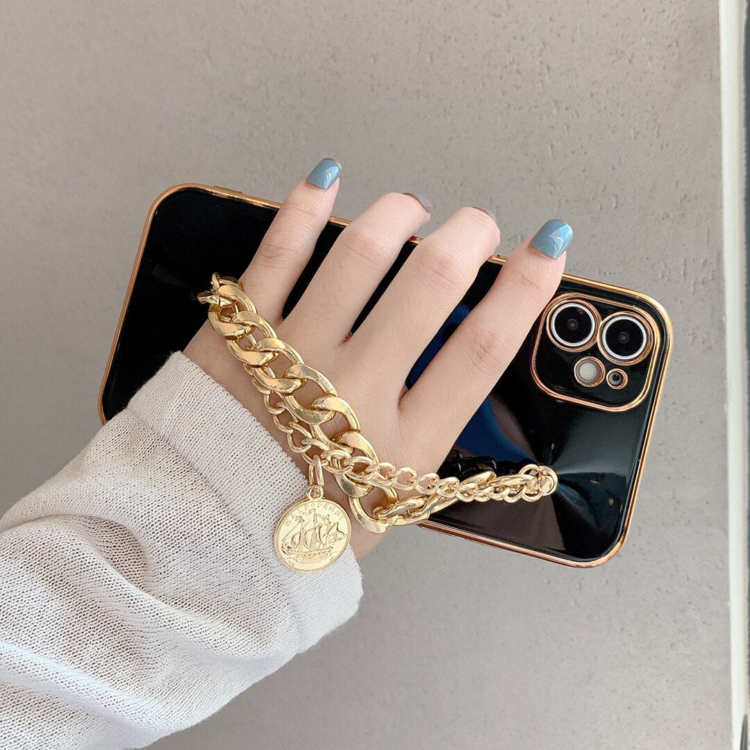 Metal Bracelet Chain Soft Case for iPhone