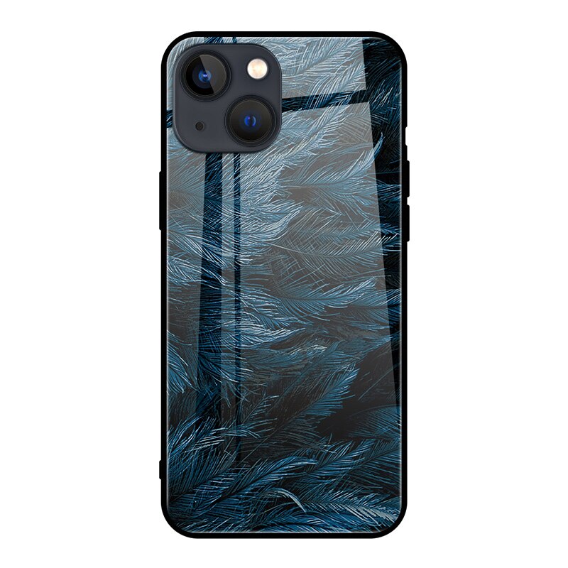 Space Moon Astronaut Tempered Glass Case For iPhone