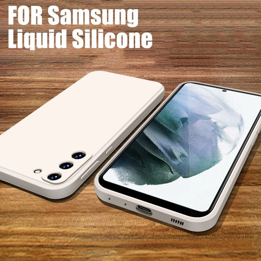 Ultra Thin Square Liquid Silicone Case For Samsung Galaxy