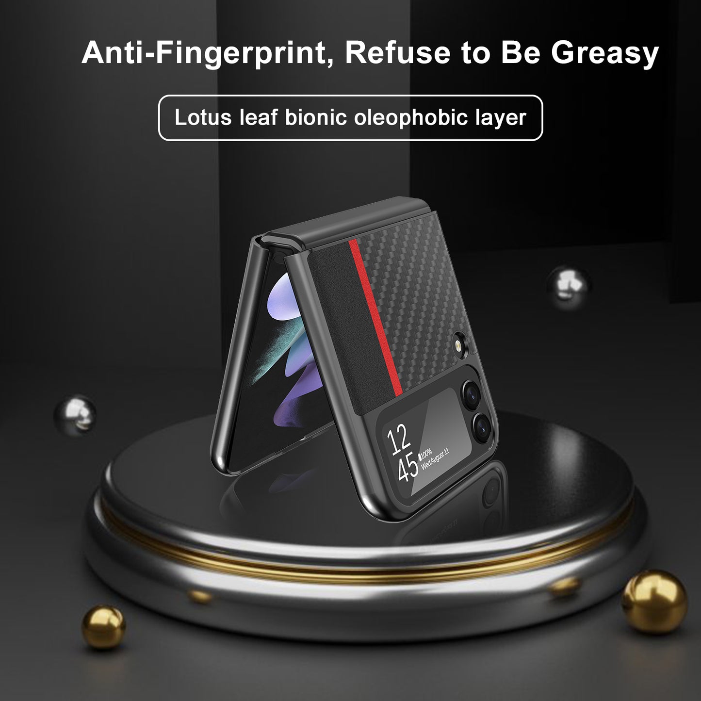Ultra-thin Carbon Fiber Style Case for Samsung Galaxy Z Flip