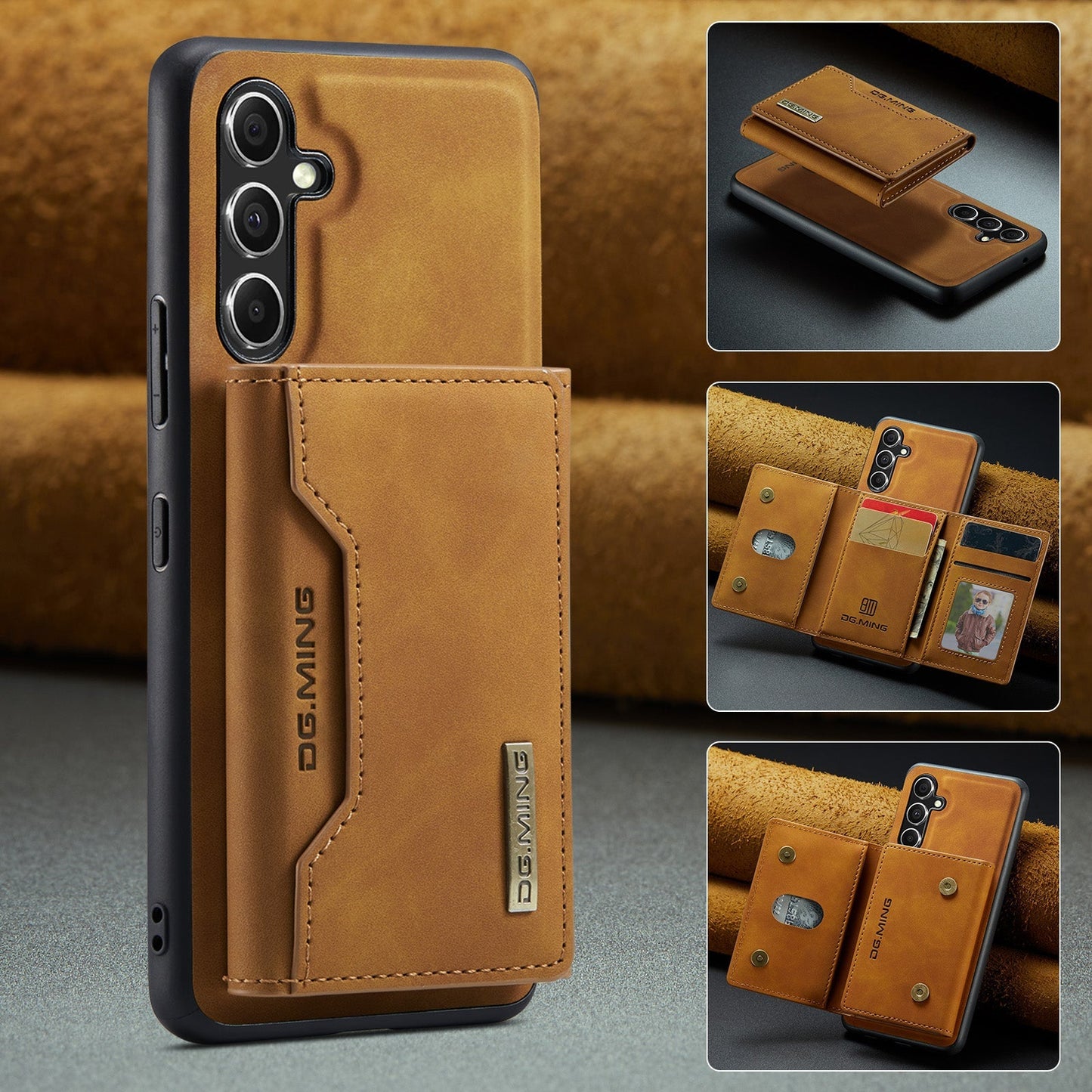 2 in 1 Detachable Leather Wallet Case For Samsung Galaxy A