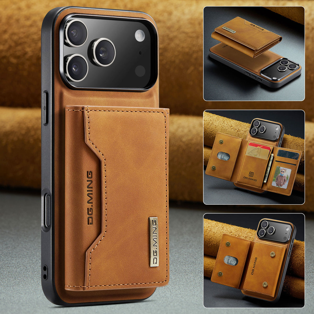 2 in 1 Detachable Leather Wallet Case For iPhone