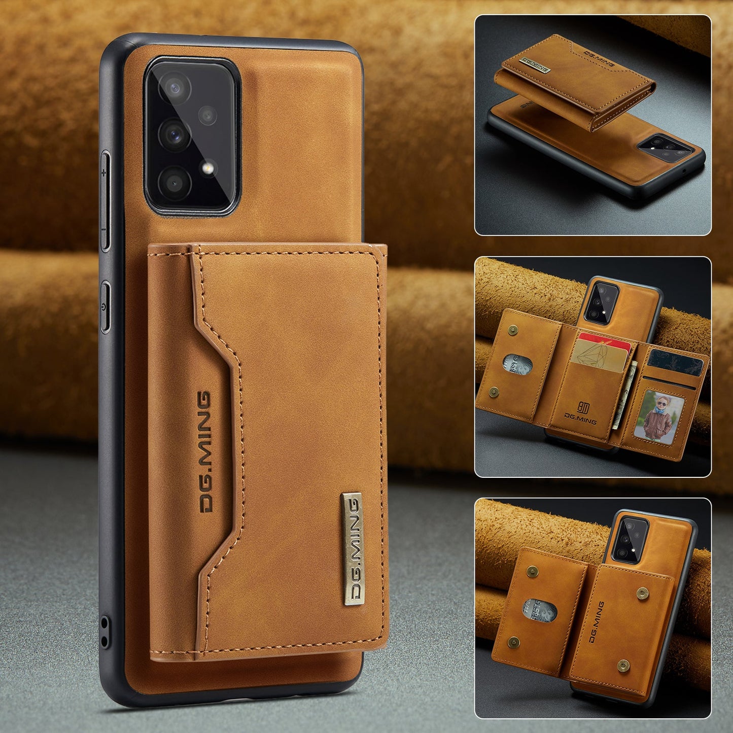 2 in 1 Detachable Leather Wallet Case For Samsung Galaxy A