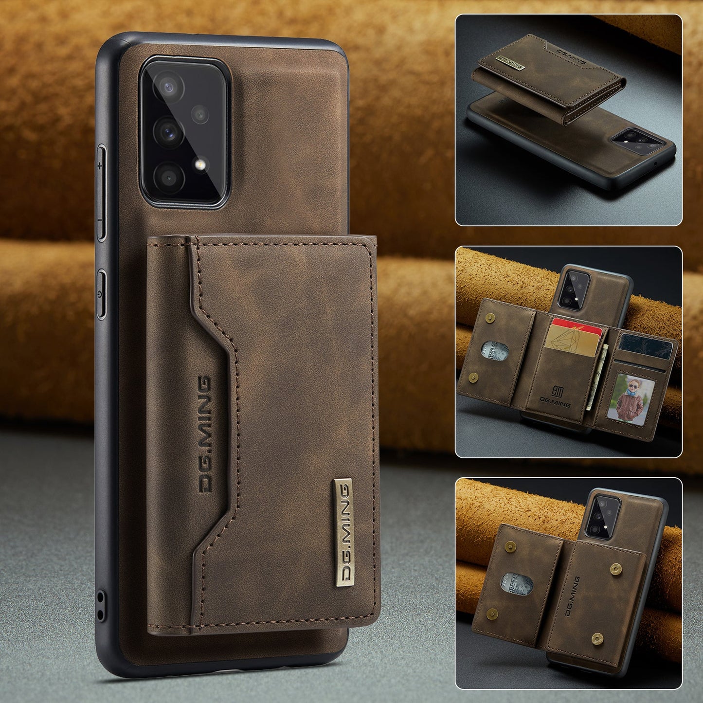 2 in 1 Detachable Leather Wallet Case For Samsung Galaxy A