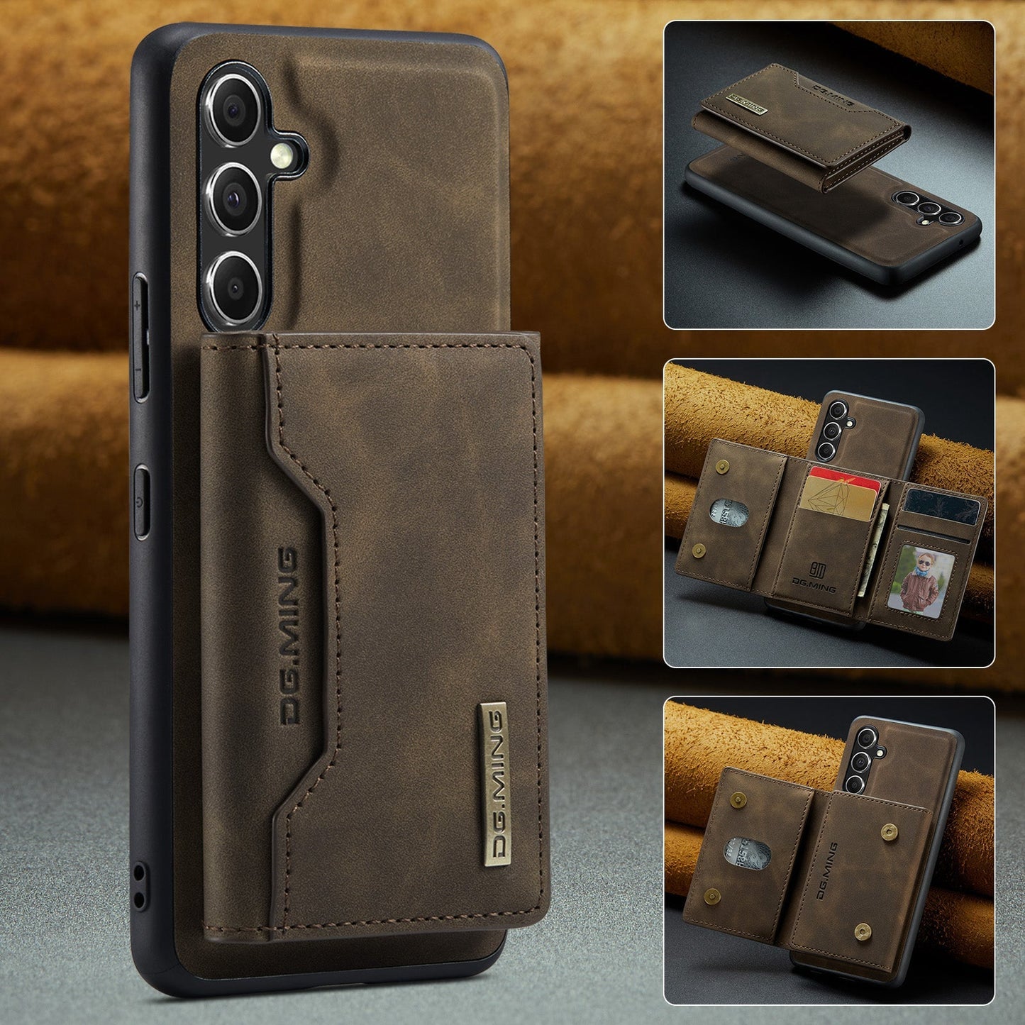 2 in 1 Detachable Leather Wallet Case For Samsung Galaxy A