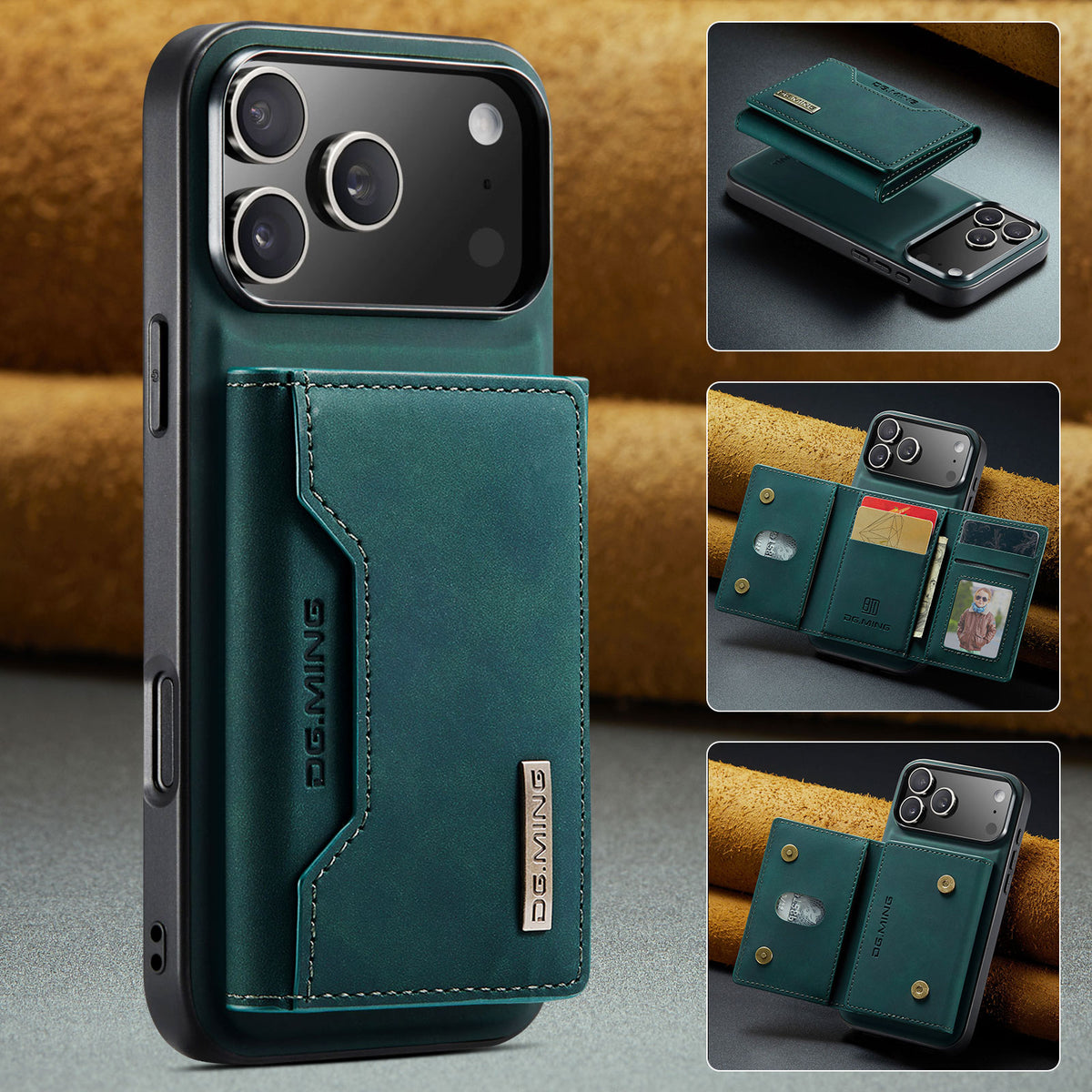 2 in 1 Detachable Leather Wallet Case For iPhone