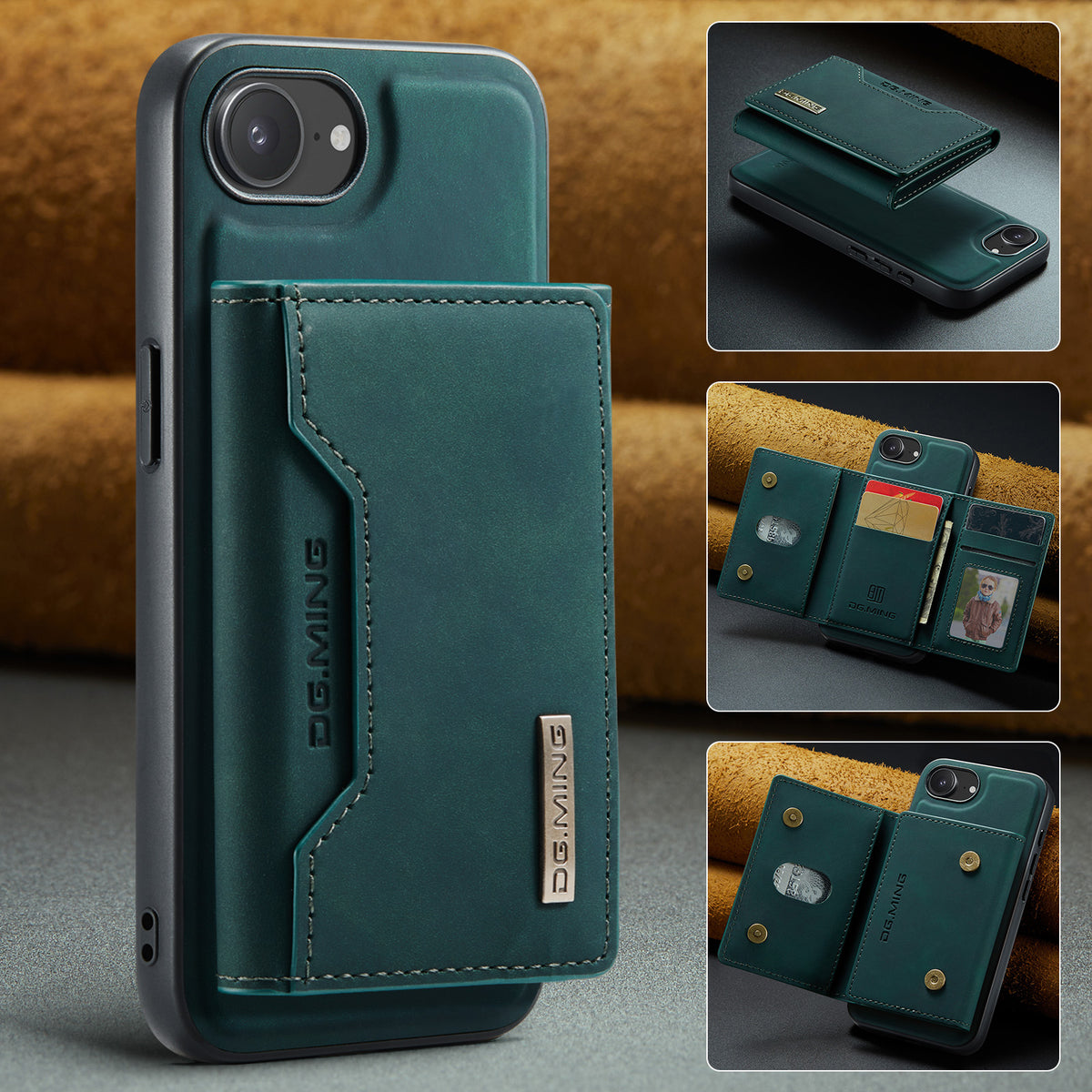 2 in 1 Detachable Leather Wallet Case For iPhone