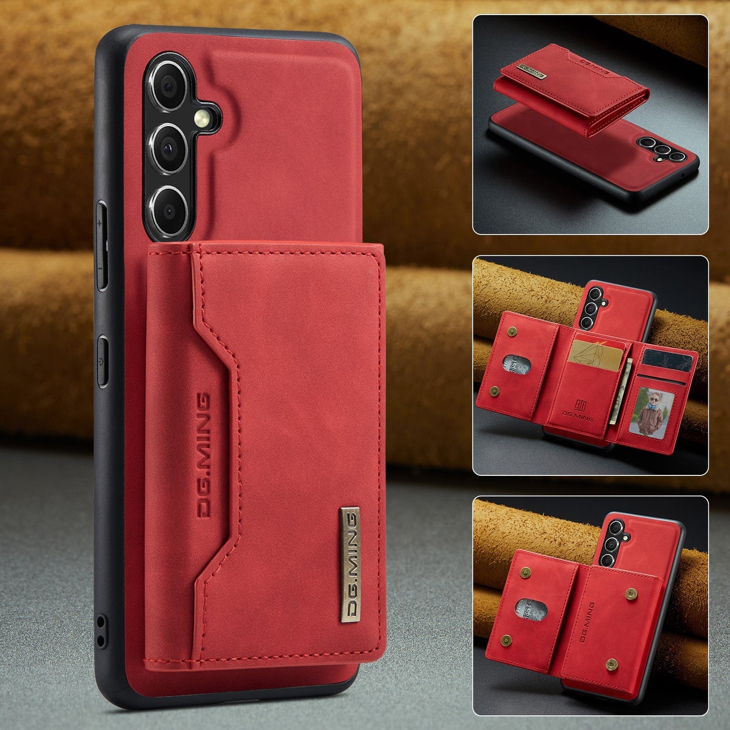 2 in 1 Detachable Leather Wallet Case For Samsung Galaxy A