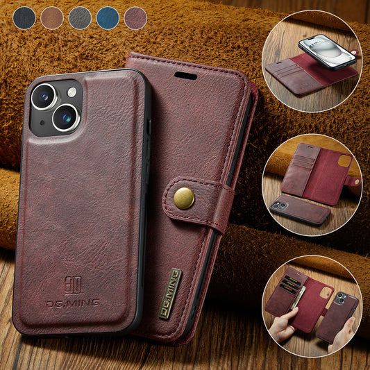 2 in 1 Detachable Flip Leather Case for iPhone 13