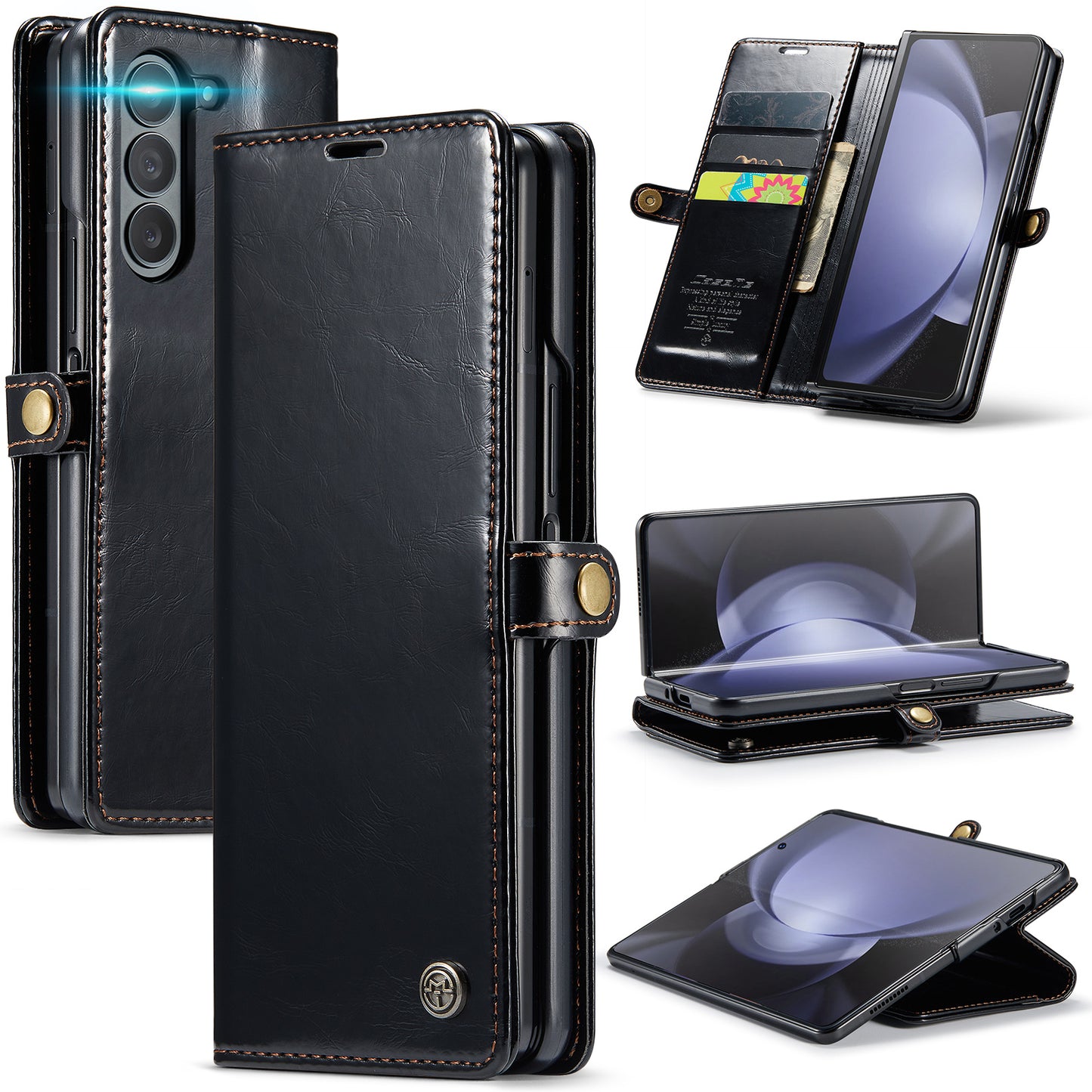 Luxury Flip Leather Phone Case for Galaxy S