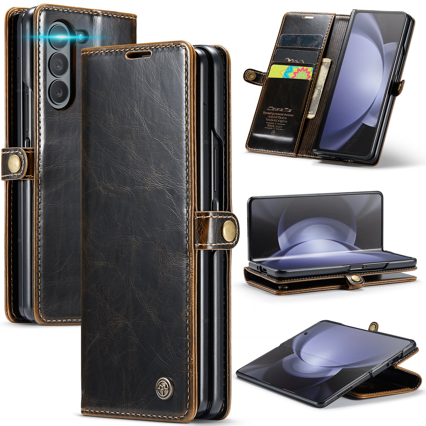 Luxury Flip Leather Phone Case for Galaxy S