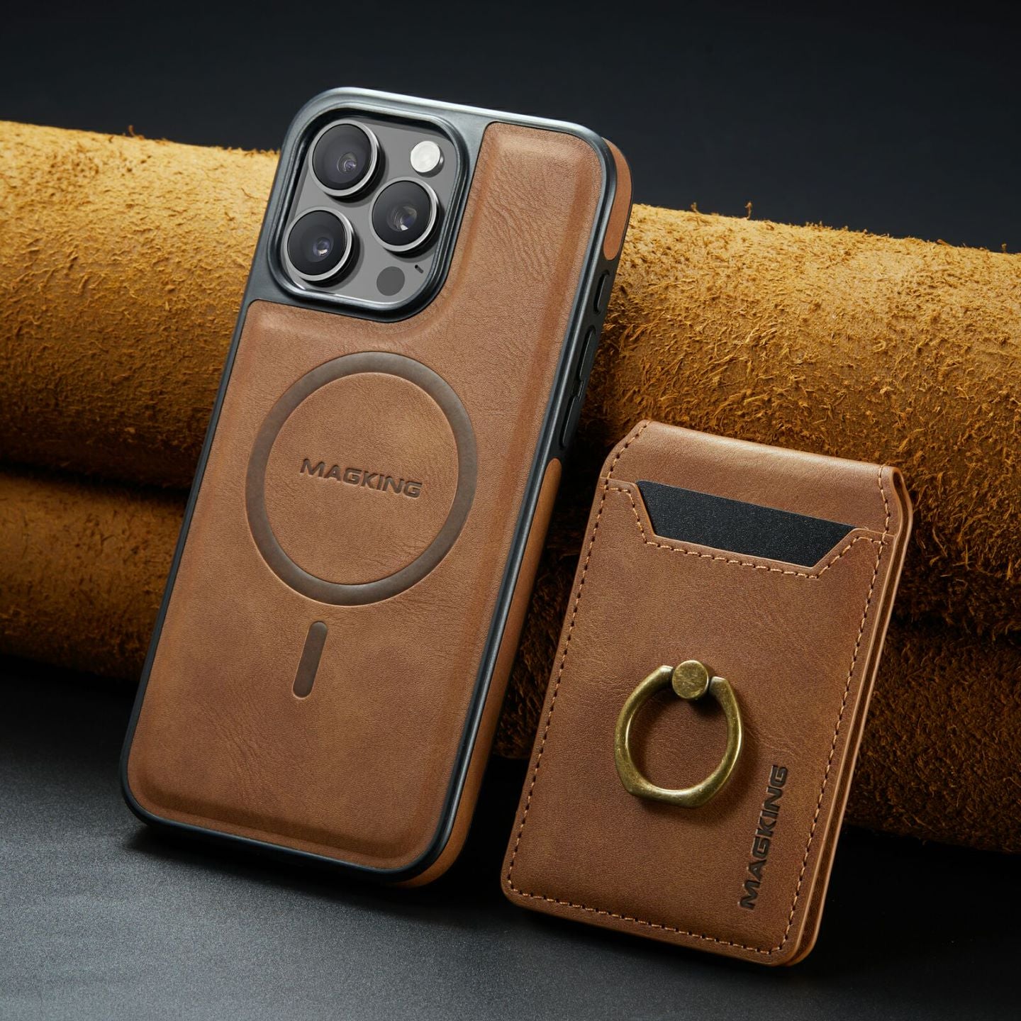 RFID Leather Magsafe Wallet Phone Case for iPhone