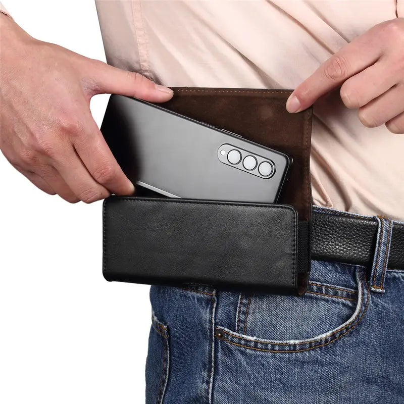 Shockproof Leather Waist Bag For Samsung Galaxy Z Fold