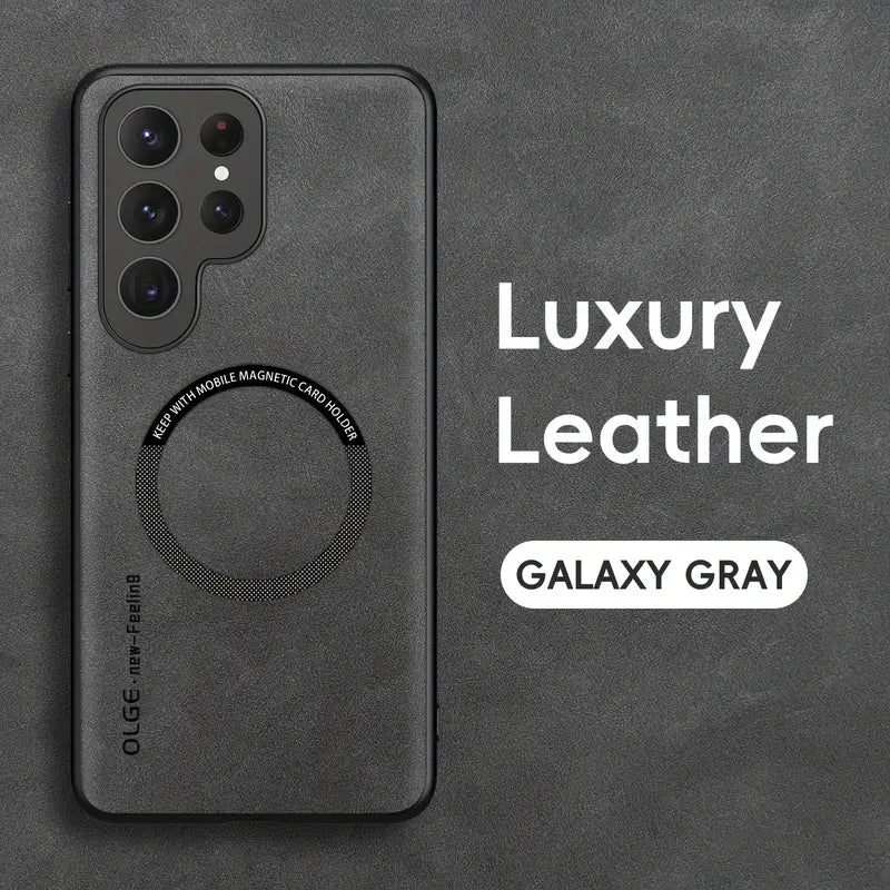 Artificial Leather Magnetic Phone Case for Samsung Galaxy