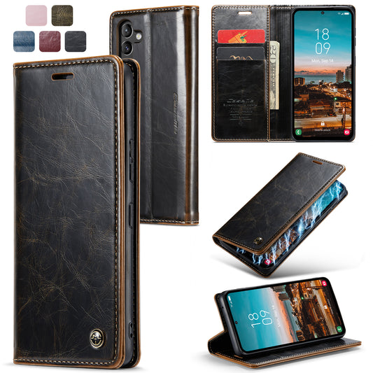 Luxury Flip Leather Phone Case for Galaxy A