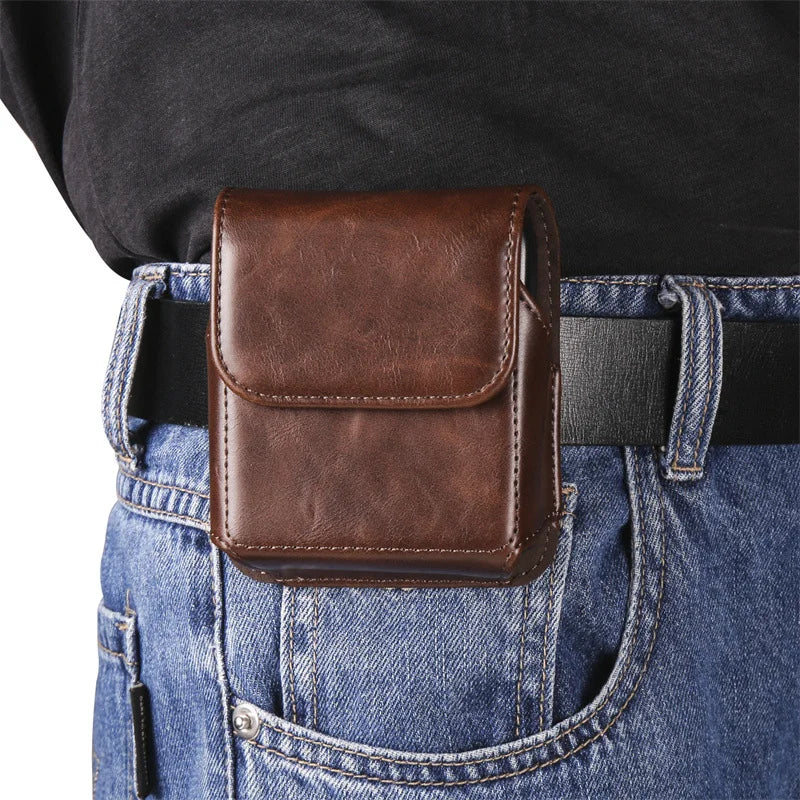 Luxury Genuine Leather Clip Belt Bag