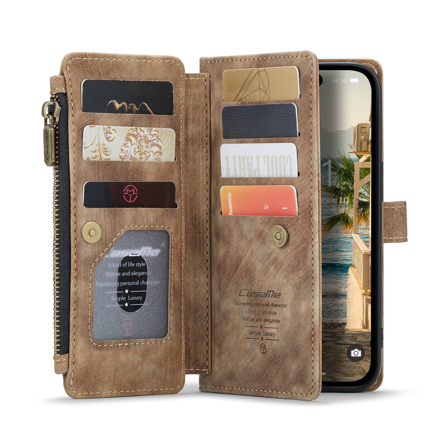 3-in-1 Functionality Durable Wallet  Case for iPhone