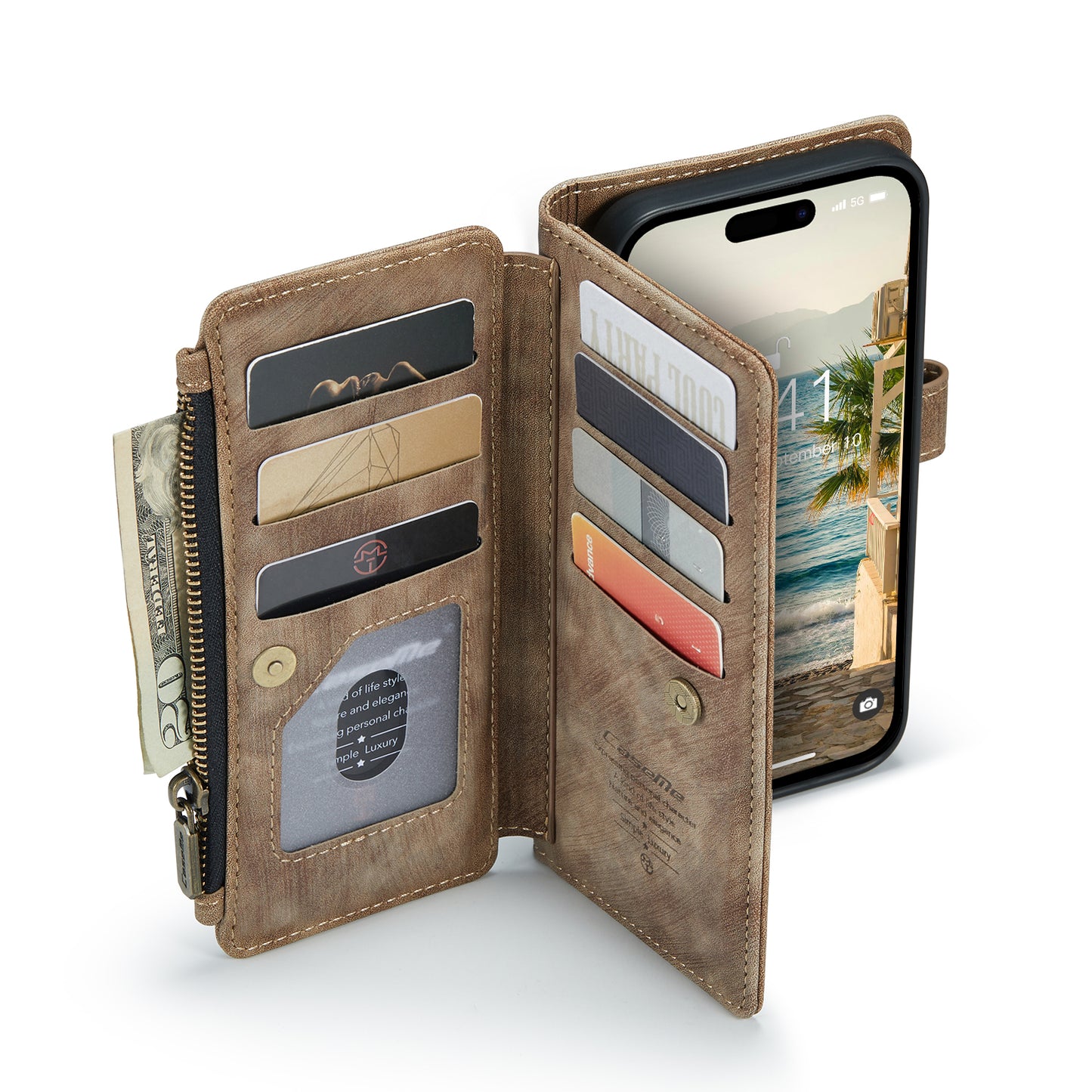 3-in-1 Functionality Durable Wallet  Case for iPhone