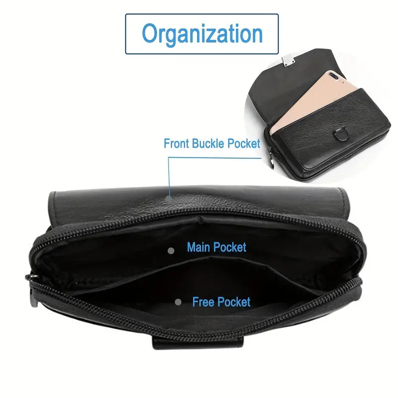 Leather Waist Bag for Cellphone