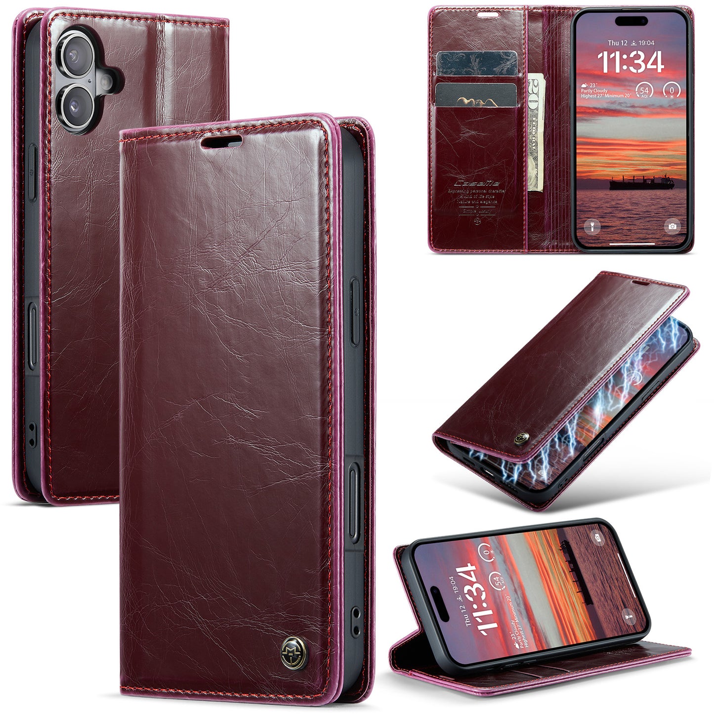 Luxury Flip Leather Phone Case for iPhone