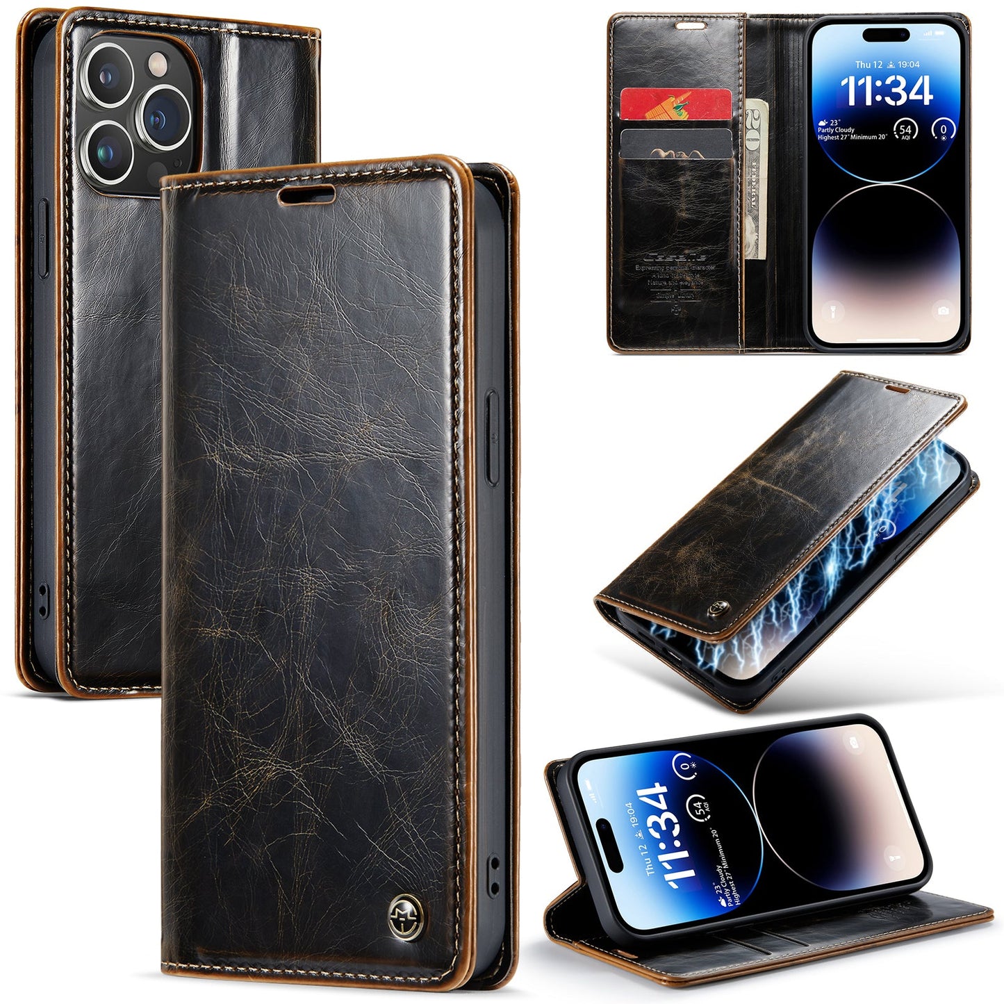 Luxury Flip Leather Phone Case for iPhone