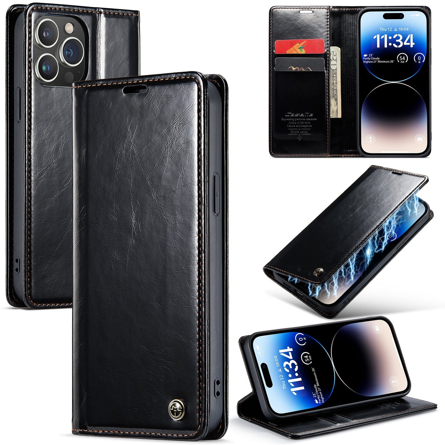 Luxury Flip Leather Phone Case for iPhone