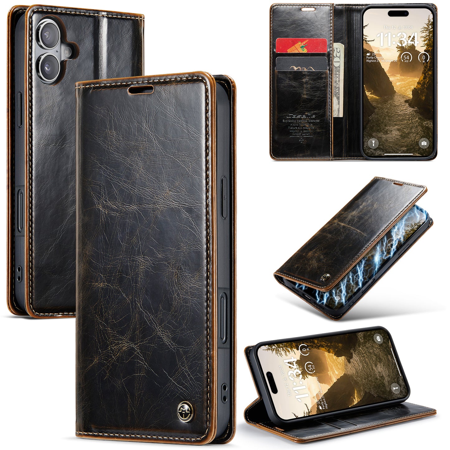 Luxury Flip Leather Phone Case for iPhone