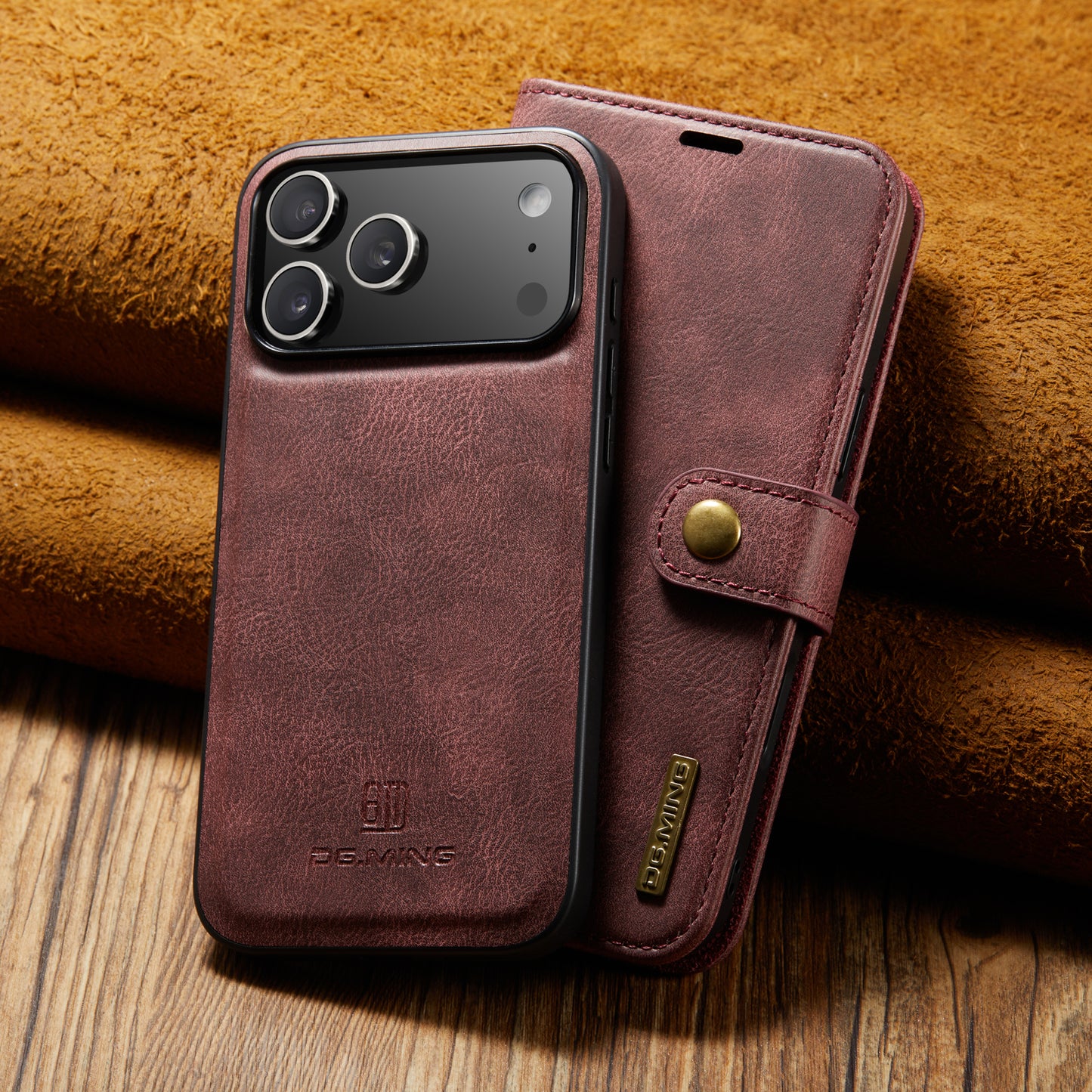 2 in 1 Detachable Flip Leather Case for iPhone 17 Pro Max