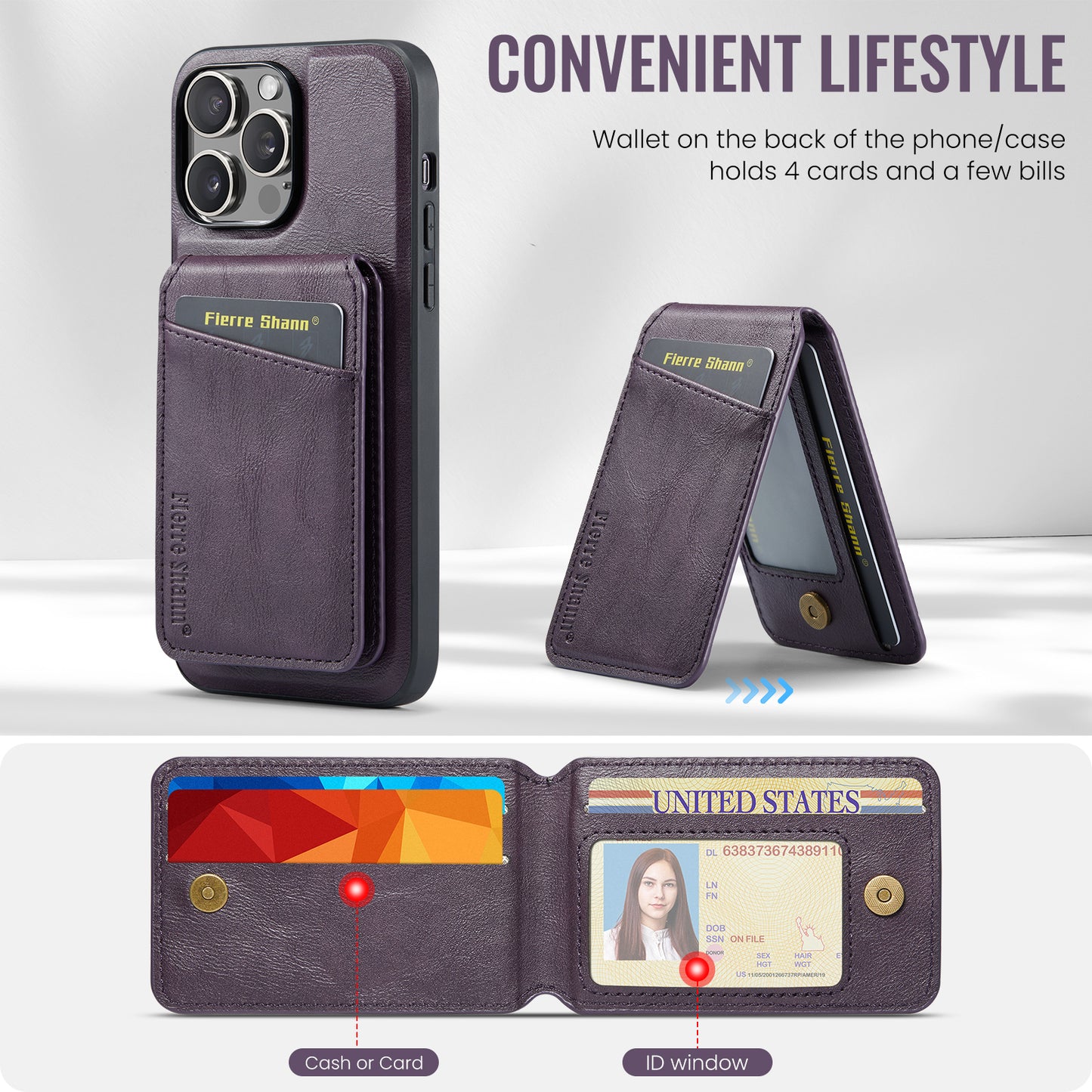 Retro 2 in 1 Magnetic Detachable Leather Wallet Phone Case for iPhone